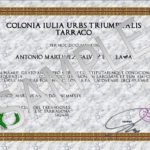 Diploma “Tarraco Triumphalis”
