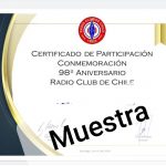 ENVIADOS LOS DIPLOMAS DIGITALES DE LA ACTIVIDAD CONMEMORATIVA 98 ANIVERSARIO RADIO CLUB DE CHILE