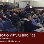 CONVERSATORIO VIRTUAL NRO. 125, MIÉRCOLES 30 NOVIEMBRE 2022, 19:00 HORAS (CE)