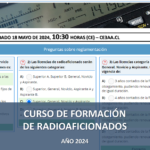 CURSO DE FORMACIÓN NUEVOS RADIOAFICIONADOS 2024